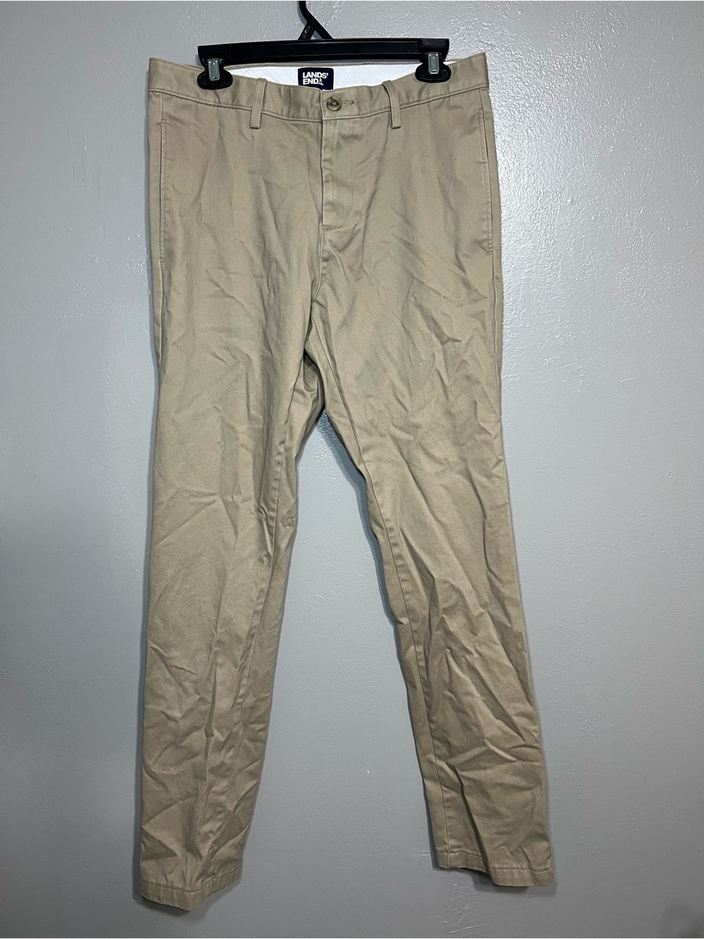 Lands' End Men's Khaki Chino Pants Size 30 Straight Fit